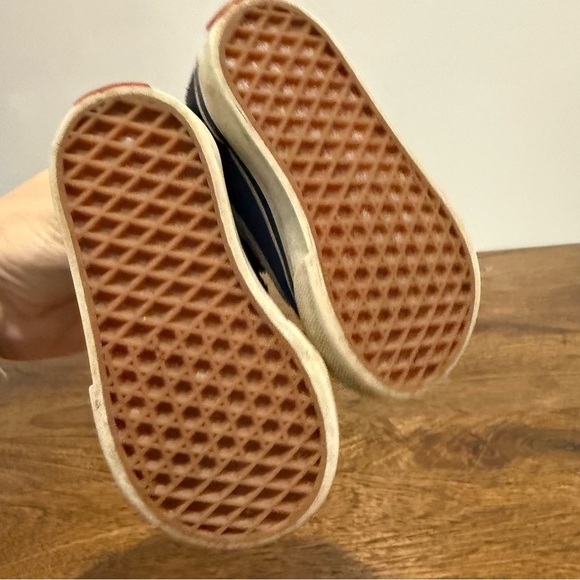 Vans Toddler Kids Navy Blue Sneakers with Velcro Straps - Picture 6 of 7